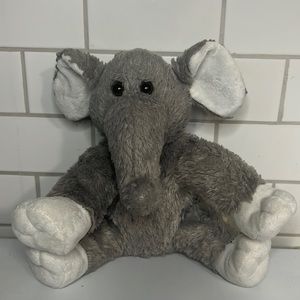 Dan Dee Dandee Collector's Choice Elephant Gray White Soft Plush Stuffed  11”